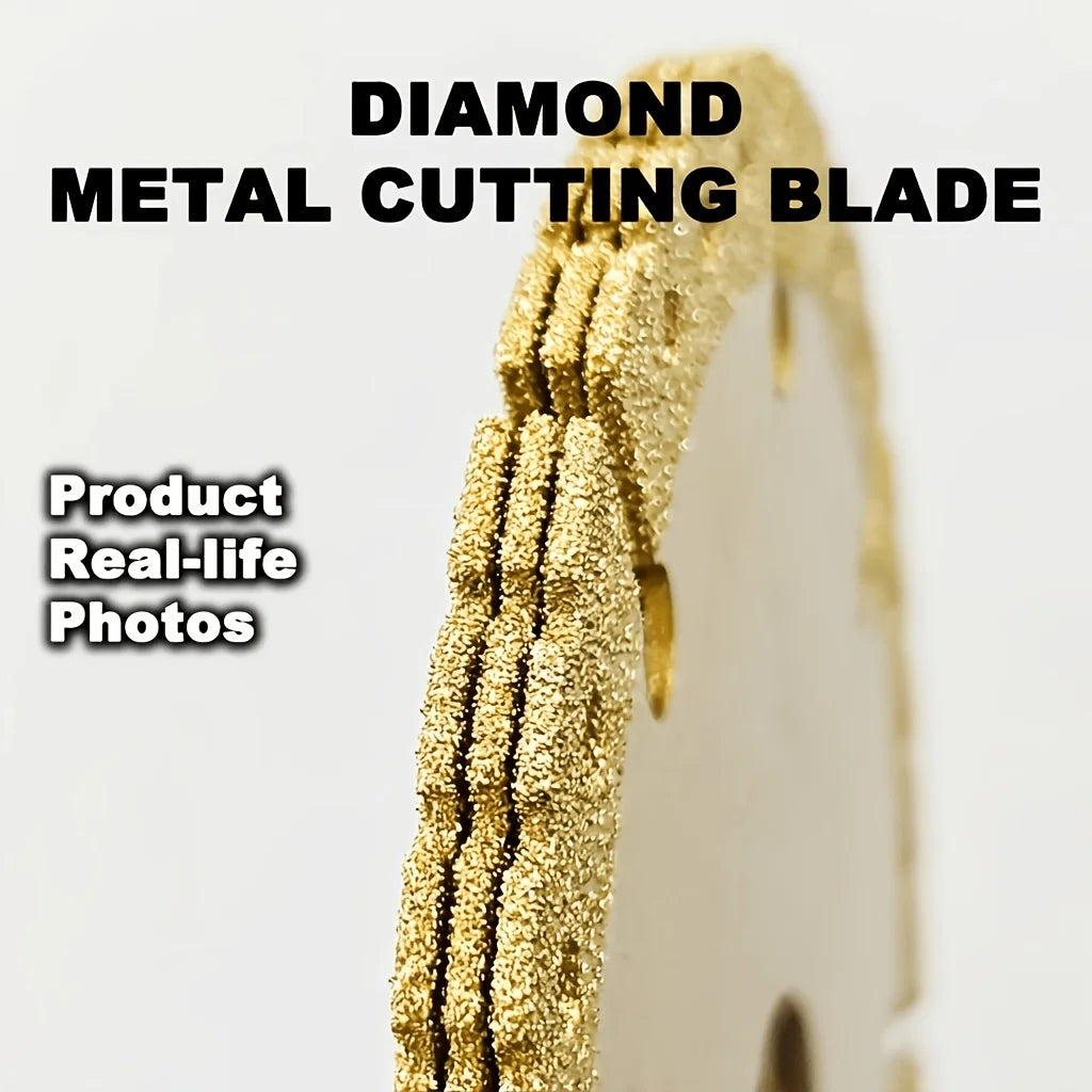 Vacuum Brazed Diamond Yellow Saw Blade Steel Metal Stone Cast Iron