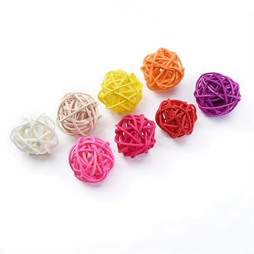 Artificial Rattan Balls 20/40 Pcs – DIY Wedding & Home Décor
