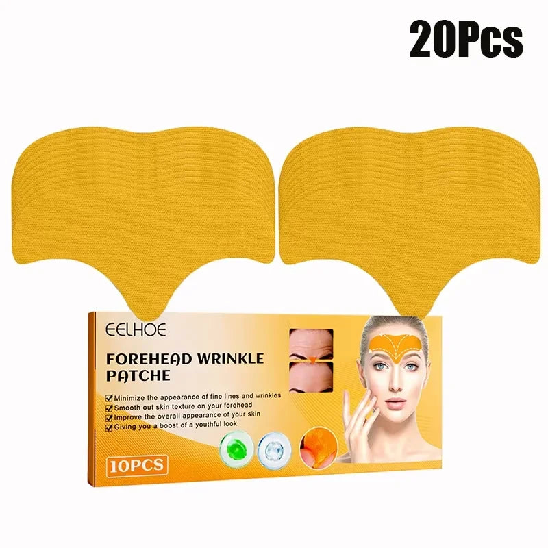 EELHOE 10-100pcs Forehead Wrinkle Patches Anti Wrinkles Facial Patches Natural Forehead Line Removal Gel Patch Face Skin Patch Peaceful Pleasures Health and Wellness 20PCS