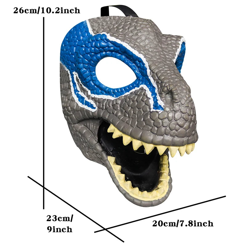 Halloween Opening Dinosaur Mask Halloween Foldable Latex Dinosaur Masque for Halloween Themed Party Accessory Peaceful Pleasures Health and Wellness