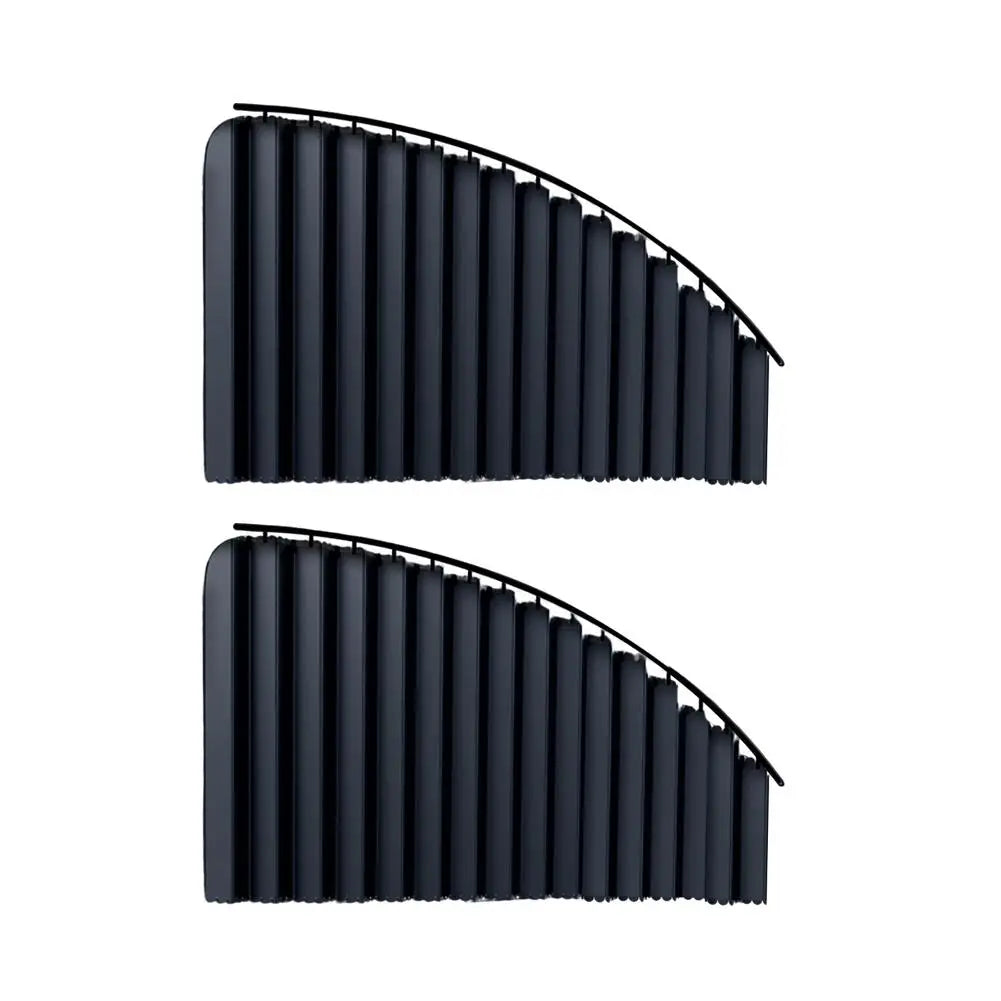 Car Window Sun Shade - Automatic Telescopic Curtain Set Peaceful Pleasures Health and Wellness Black Front 2Pcs