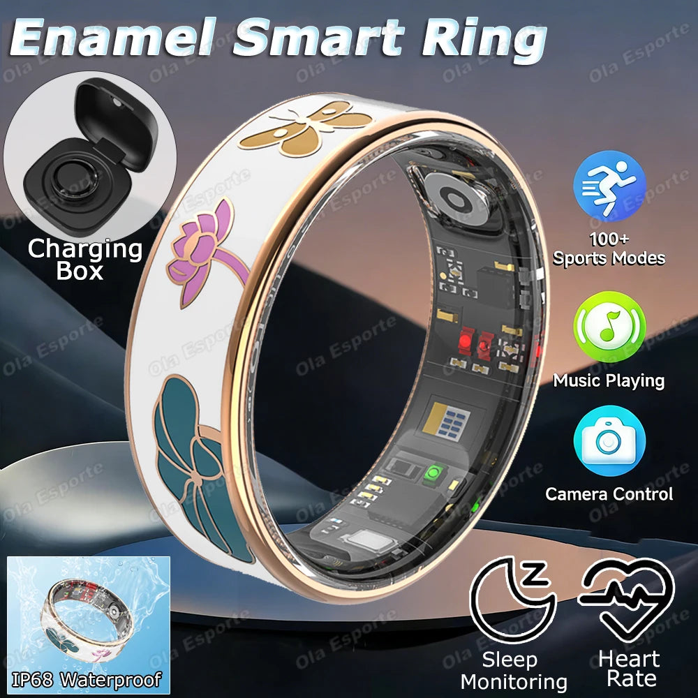 Smart Ring Heart Rate Blood Oxygen Sleep Tracker | 5ATM Waterproof