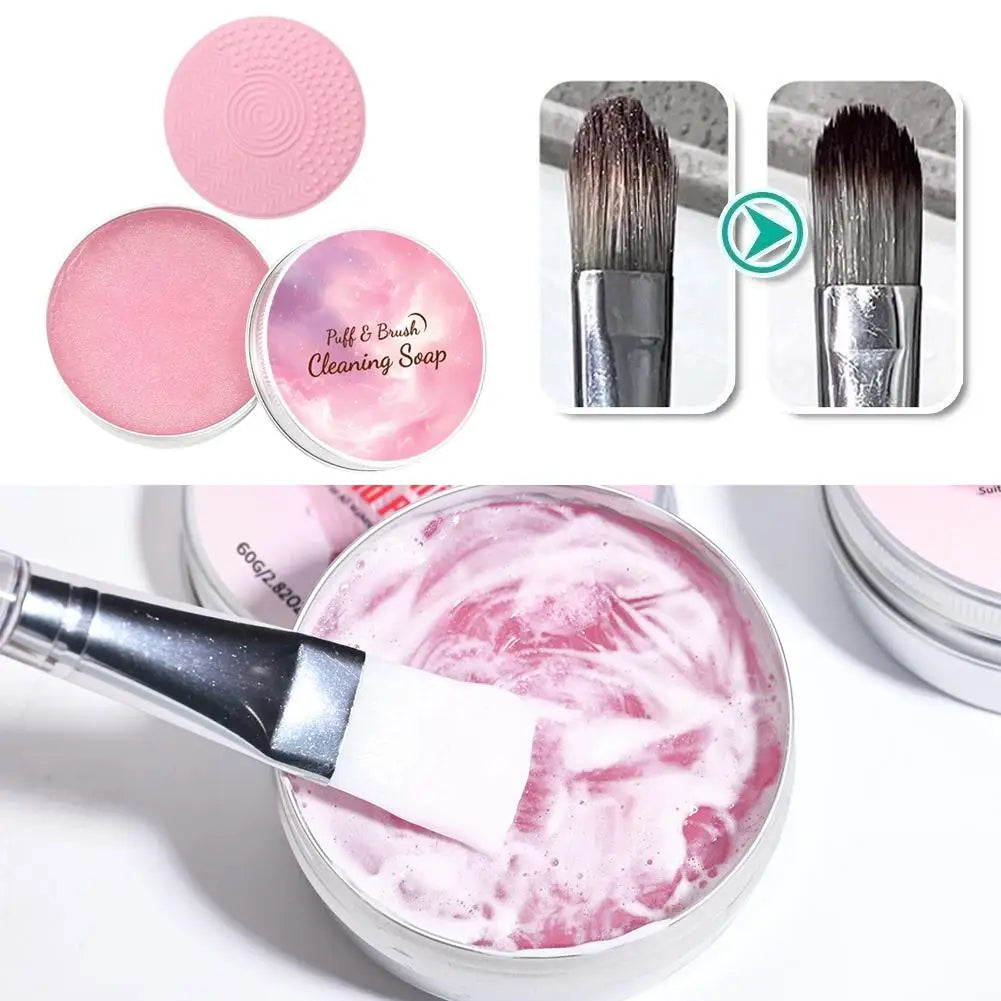Makeup Brush Cleaner Soap with Silicone Mat – 60g/100g Peaceful Pleasures Health and Wellness
