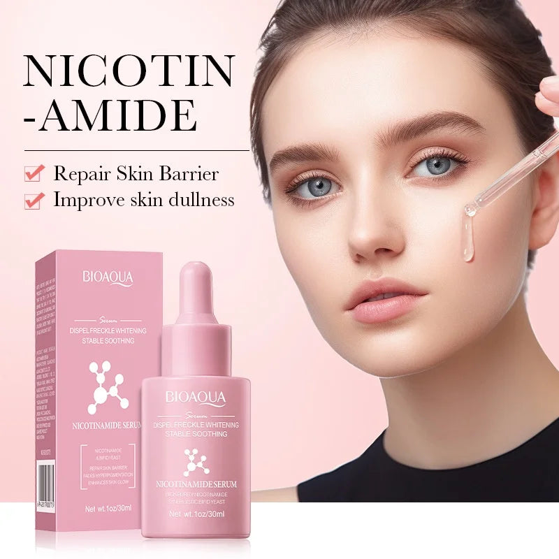BIOAQUA Niacinamide Serum for Reducing Dark Spots Whitening and Moisturizing Brightening Skin Tone 30ml Peaceful Pleasures Health and Wellness