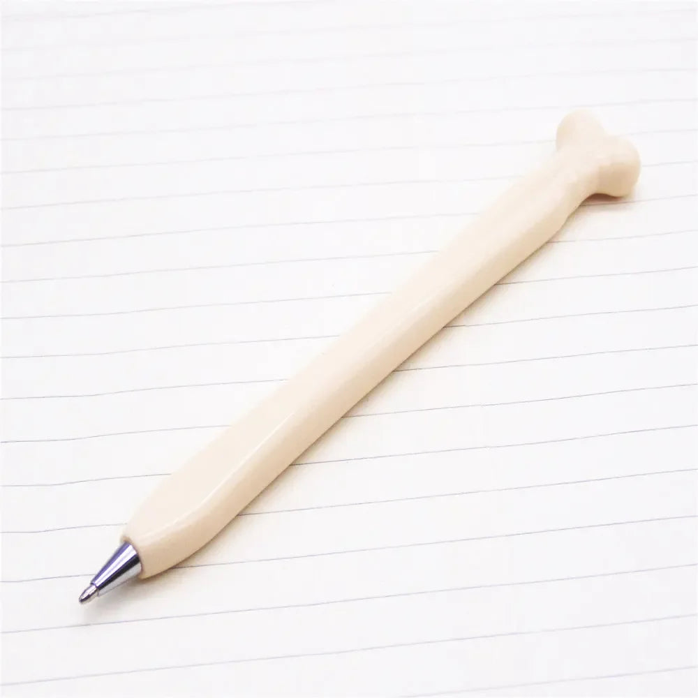 1PC Different Styles Pen Bone Shape Ballpoint Pen New Creative School Office Stationery Peaceful Pleasures Health and Wellness black D