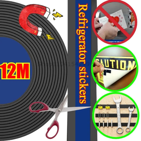Self-Adhesive Magnetic Tape Strip | Cuttable Rubber Magnet Roll Magnetic Tape Strip Oasis Select