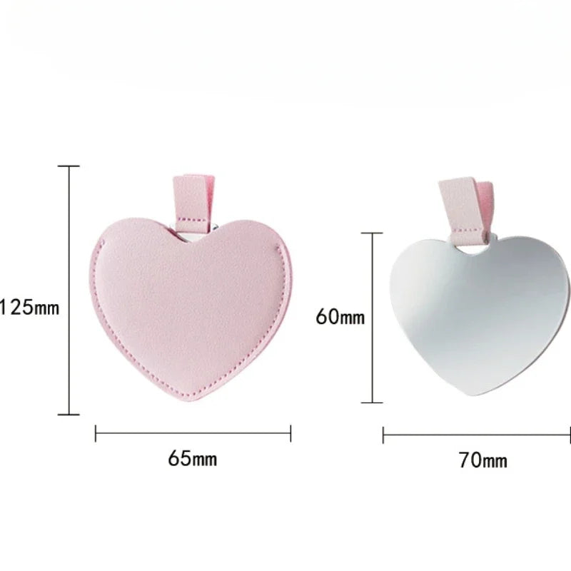 1PC Portable card makeup mirror, portable beauty mirror, stainless steel anti drop gift, small mirror pocket mirror Peaceful Pleasures Health and Wellness