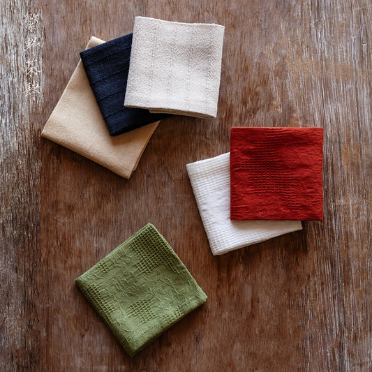 Handmade Cotton Linen Tea Towel | Double-Sided Absorbent Mat Tea Ceremony Mat Peaceful Pleasures Health and Wellness