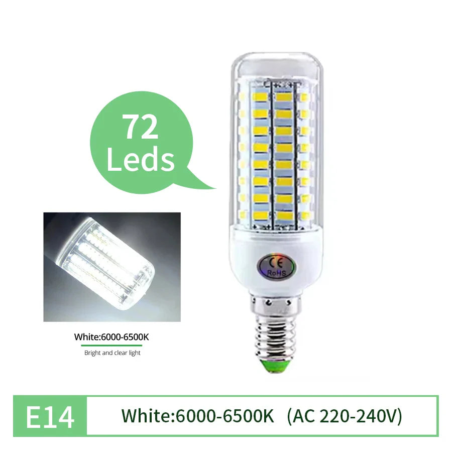 E27 E14 LED Corn Bulb 220V 5730 SMD – Energy Saving 50,000Hr