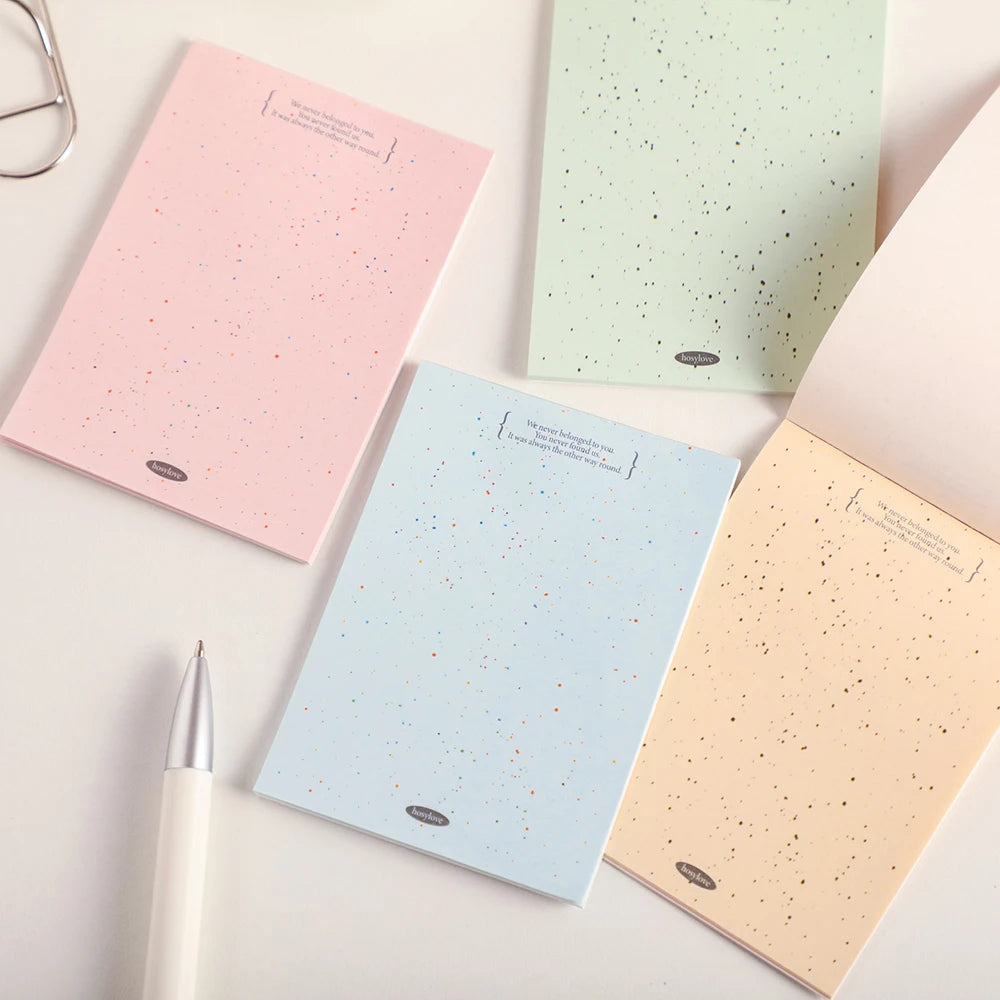 120 Sheets Ins Ink Splatter Notebook Macaron Minimalist Non Stick