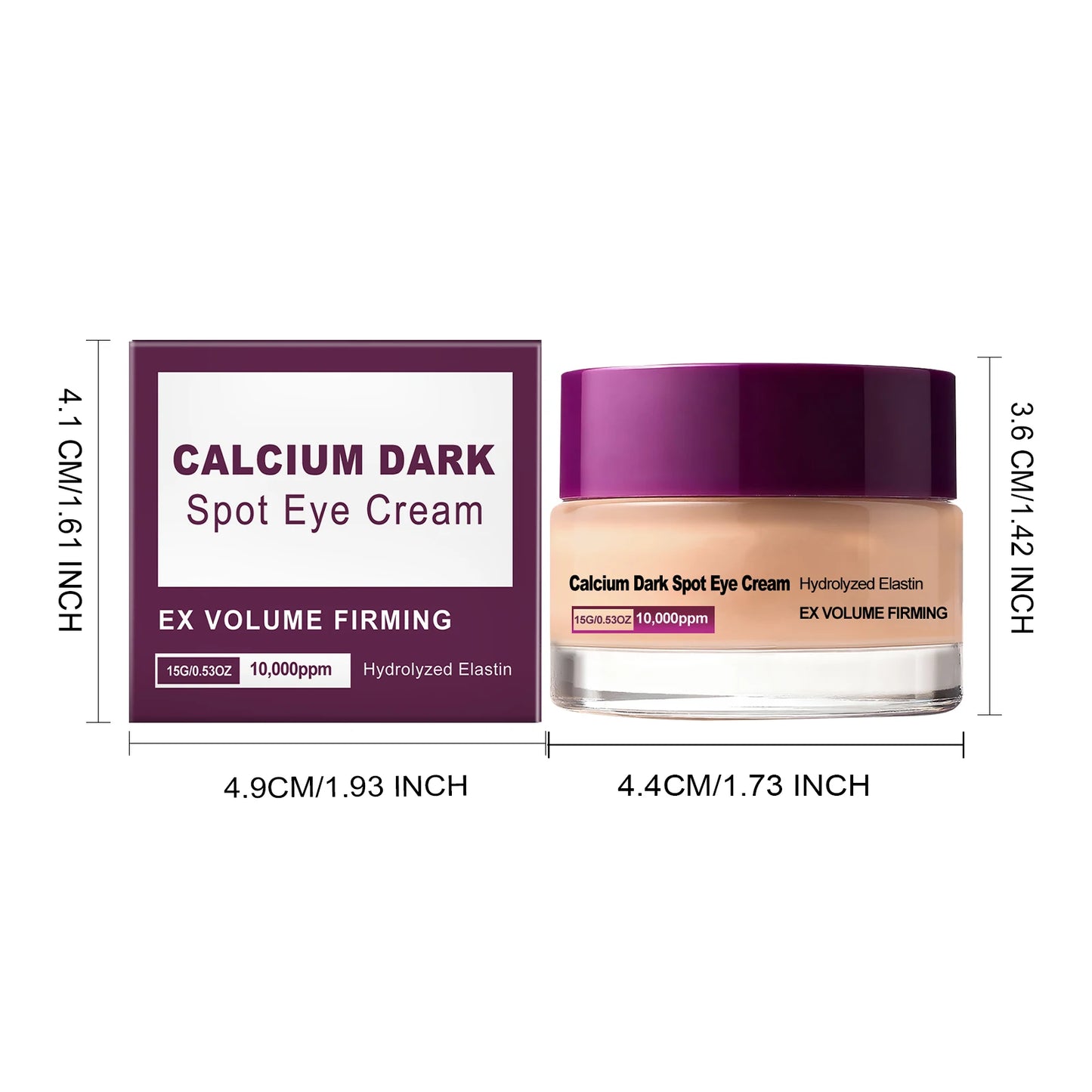 Calcium Eye Cream – Anti-Aging, Dark Circles & Puffiness Peaceful Pleasures Health and Wellness 15g Boxed