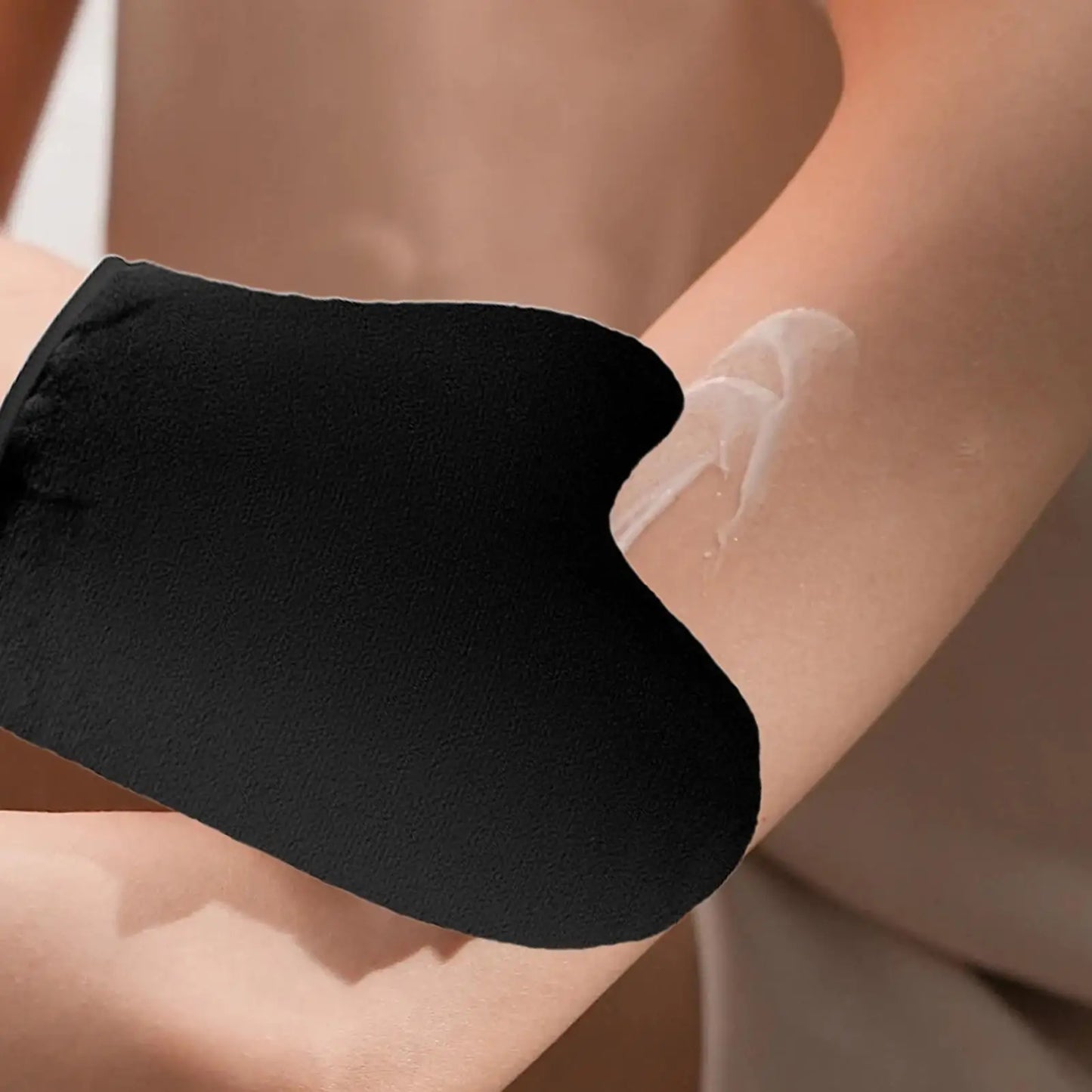 Double-Sided Self-Tanning Mitt – Flocking Applicator Glove