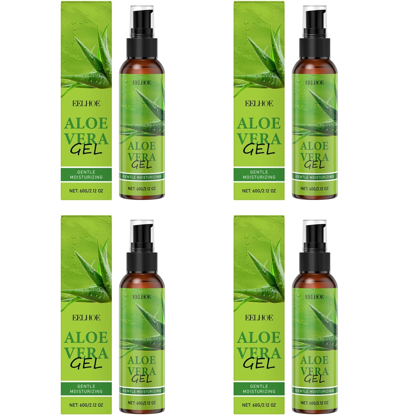 Aloe Vera Gel Nourishing Sooth Skin Reduce Discomfort Improving Skin Texture Enhance Skin Radiance Moisturizing Aloe Essence Gel Peaceful Pleasures Health and Wellness 4 X 60g Boxed