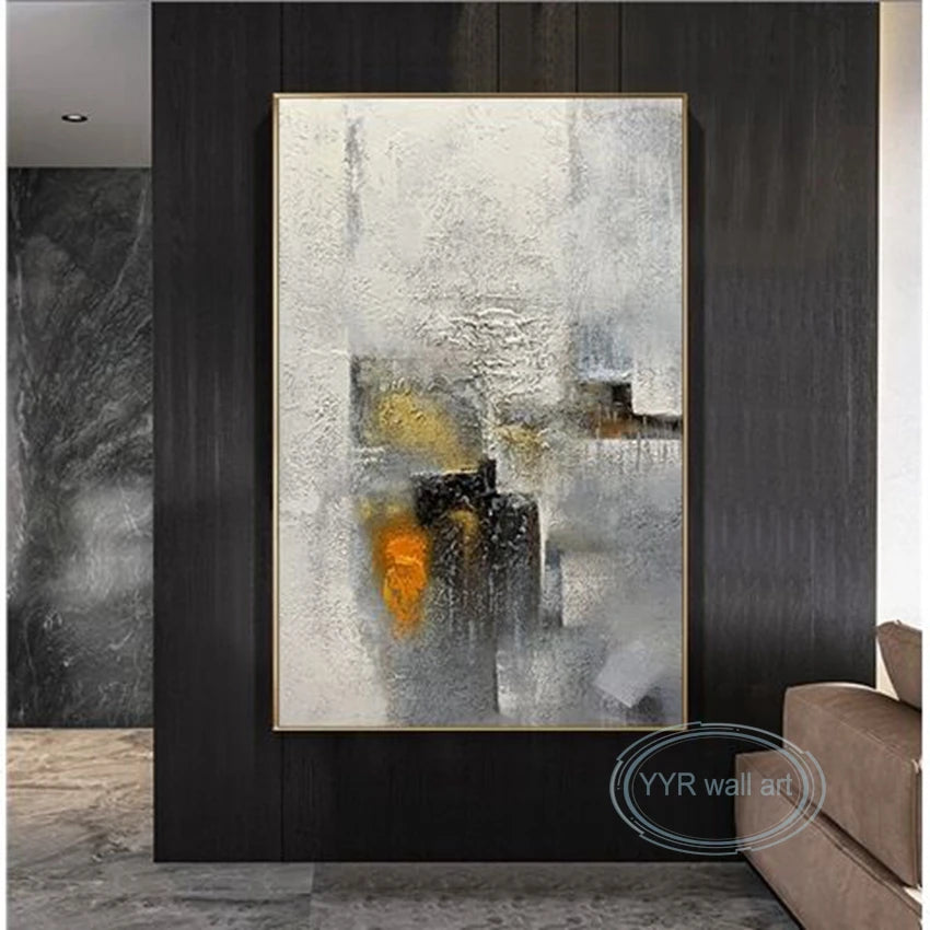Nordic Abstract Oil Painting Handmade Canvas Decorative Mural Frameless Acrylic Hanging Image For LivingRoom Bedroom Aisle Porch Peaceful Pleasures Health and Wellness No frame 1 90cmx180cm
