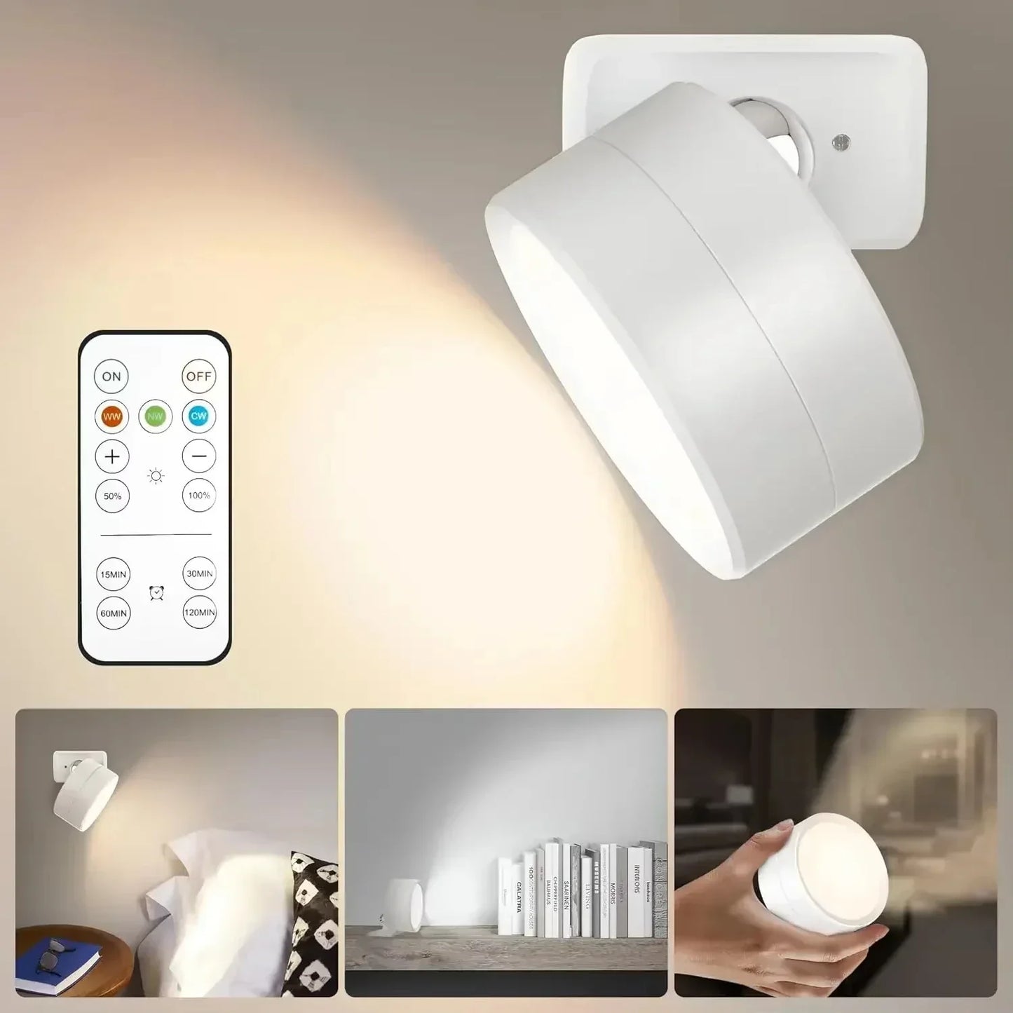 LED Wall Sconce | Dimmable USB Rechargeable Magnetic Light