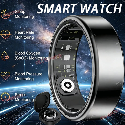 Smart Ring | Heart Rate & Blood Oxygen Monitor | Unisex Smart Ring Tracker Peaceful Pleasures Health and Wellness