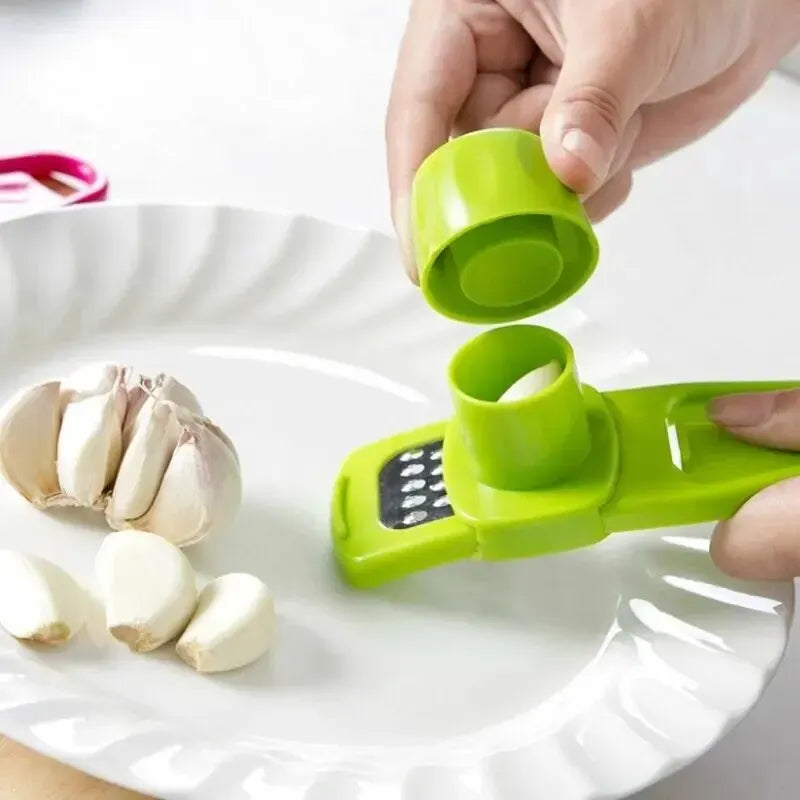 Mini Manual Garlic Press & Grinder – Compact Kitchen Gadget
