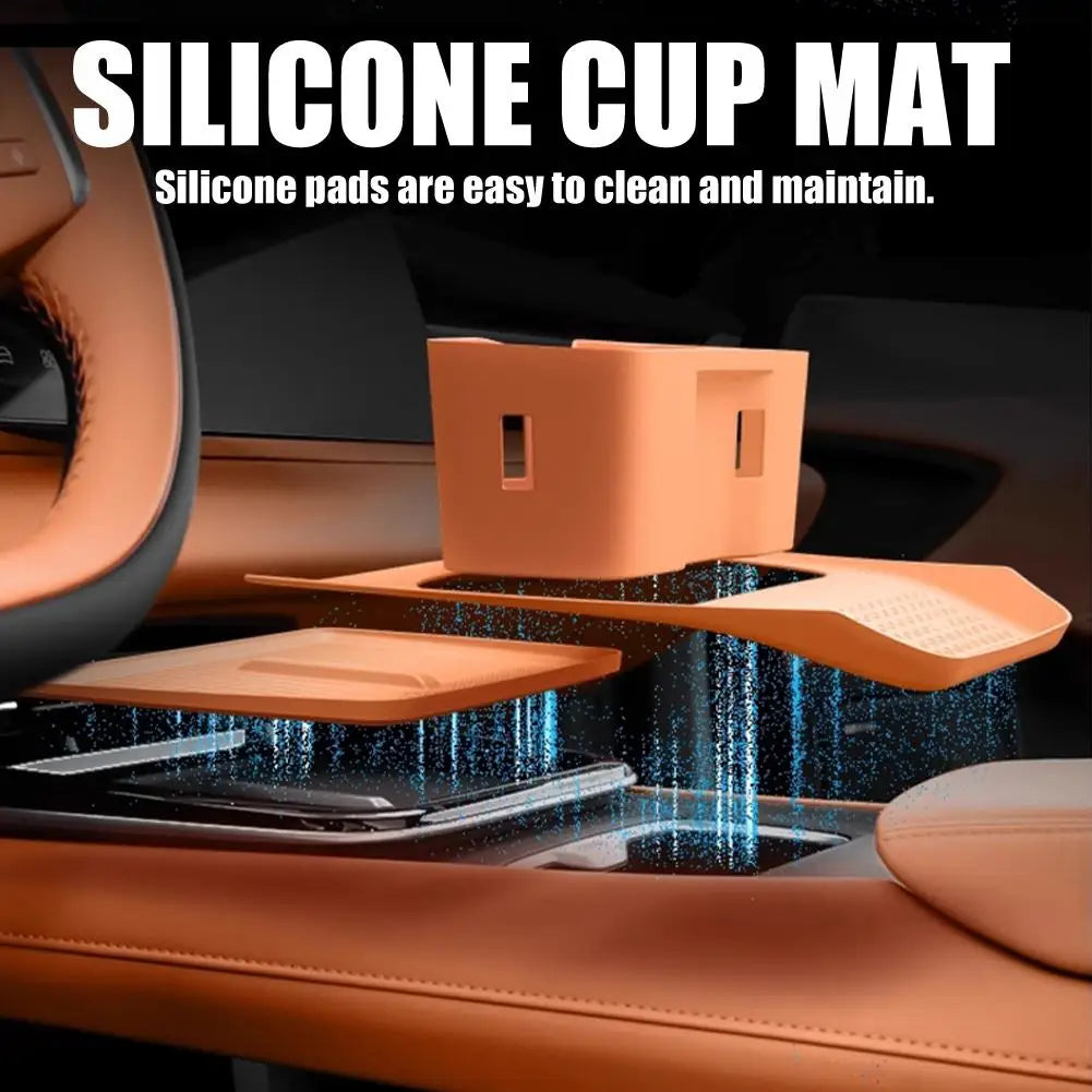 For Changan Deepal S05 Car Central Control Wireless Charging Silicone Pad Central Storage Dustproof Mat Organizer Acccessories Peaceful Pleasures Health and Wellness