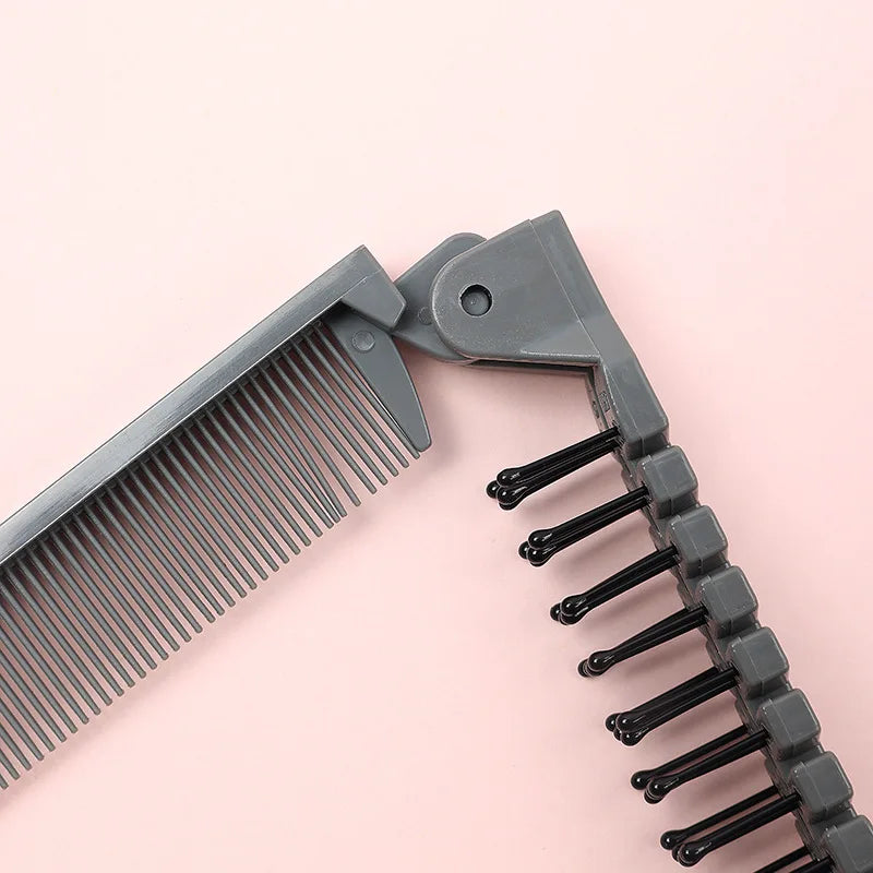 Portable Folding Hair Comb – Anti-Static Travel Styling Tool