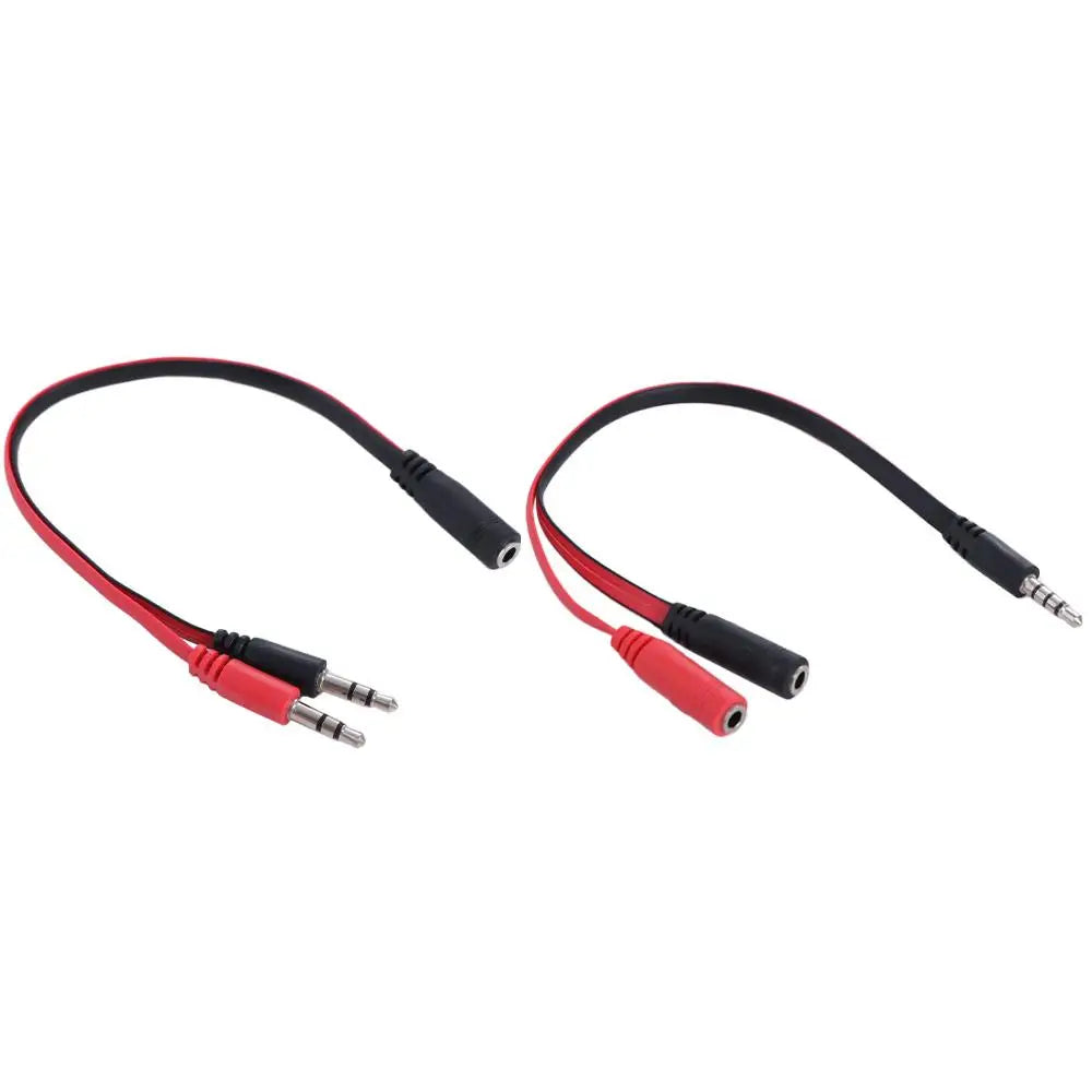 Durable 1 Male To 2 Female 3.5 Jack Audio Splitter Cable 1 Female To 2 Male Adapter Cord Stereo Audio Cable Smart Phone Peaceful Pleasures Health and Wellness