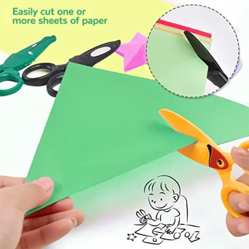 Kids Safety Scissors – Handmade Preschool Art & Craft Scissors