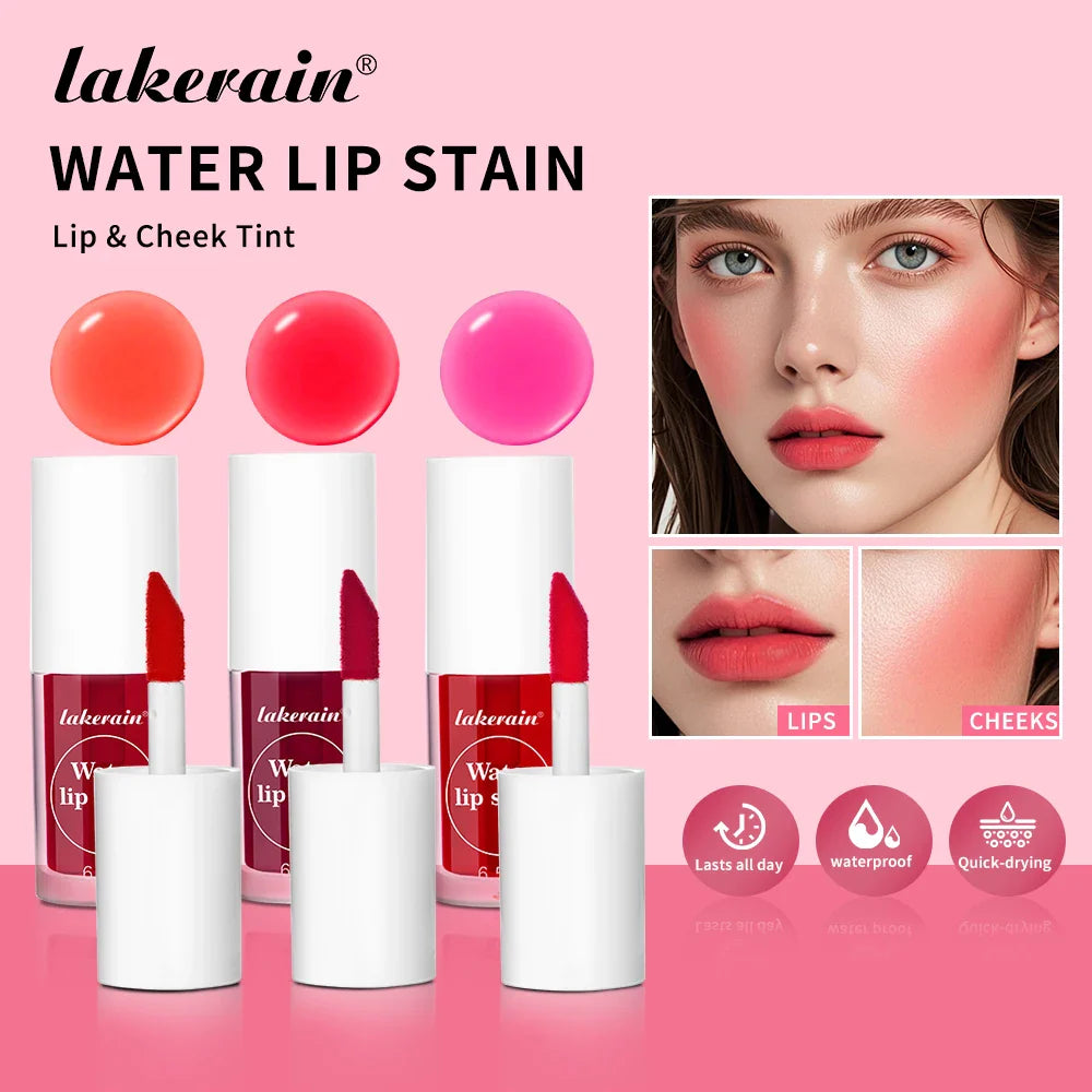 Lakerain Water Lip Stain – Long-Lasting Waterproof Lip Gloss