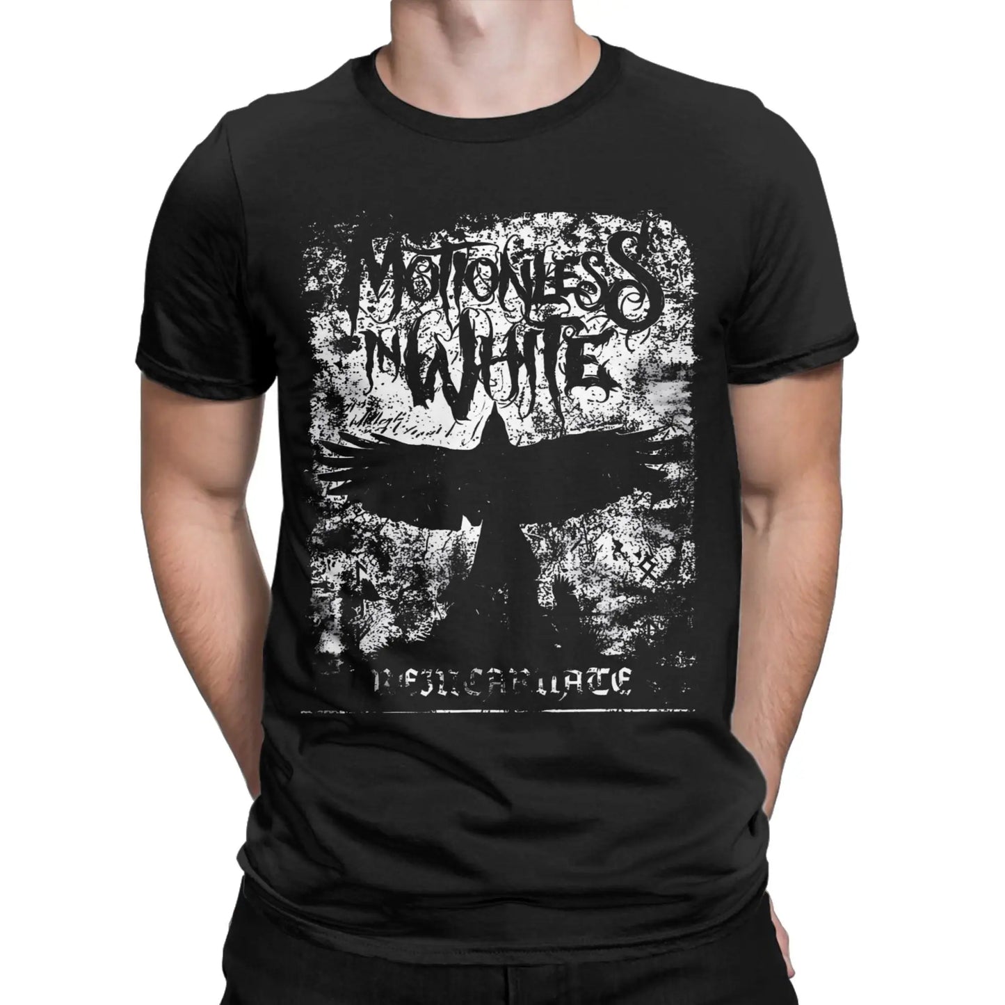 White Motionless T-Shirt Summer Band 100% Cotton T-Shirts For Men's Trendy Cool Casual Tshirt Short Sleeve Vintage Tops Peaceful Pleasures Health and Wellness