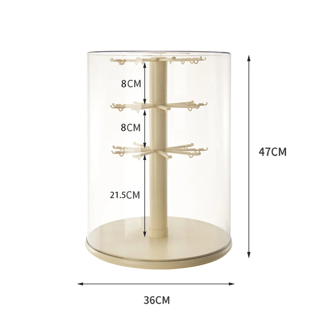 360° Rotating Transparent Display Case - Perfect for Large Plush Dolls & Blind Box Collectibles (Hanging/Wall-Mounted) Peaceful Pleasures Health and Wellness 3 Layer