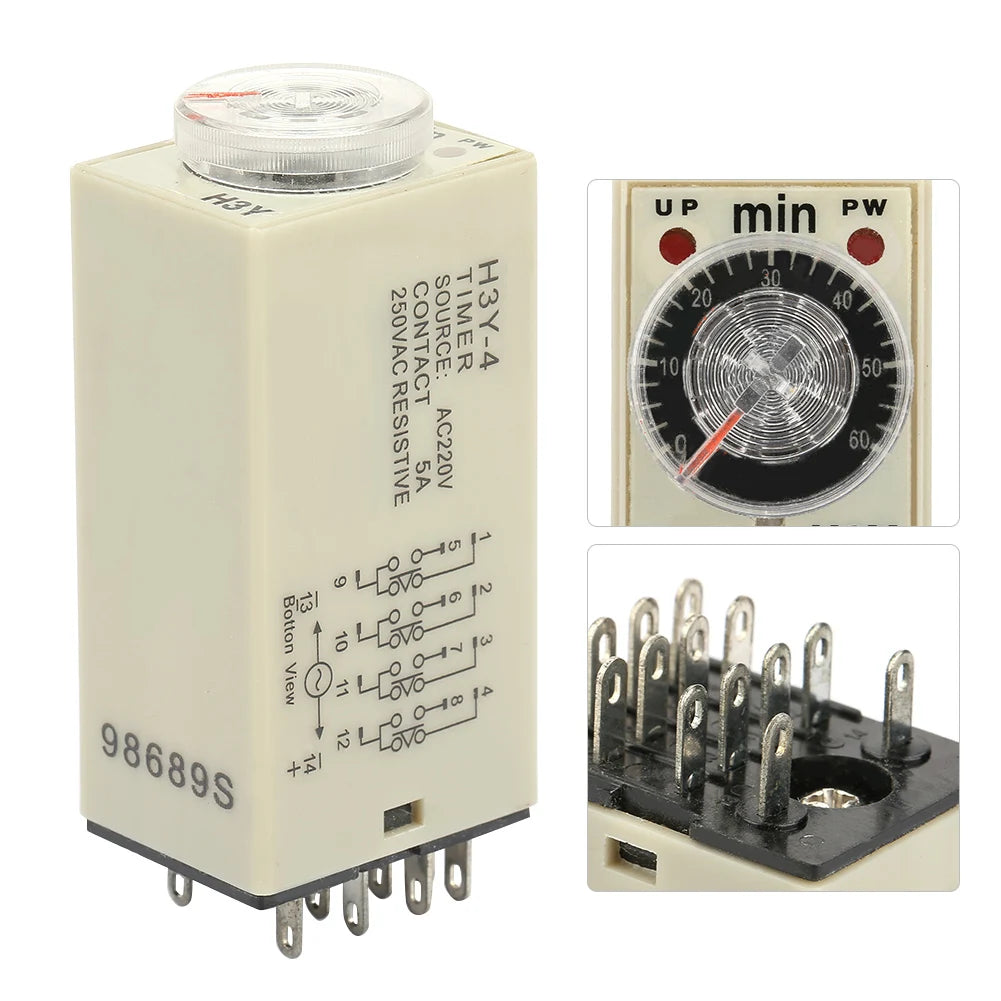 Power On Timer Relay Plastic Timer Relay Waterproof Wide Application Sturdy Timing Power on High Precision for Remote Control Peaceful Pleasures Health and Wellness
