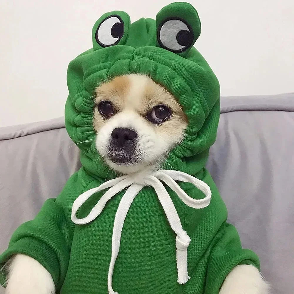 Dogs Clothes Luxury Apparels Accessories Apparel Home Dog´s Sweater Pet Clothing Puppy Frogs Cute Hoodie Outfit Suit Jumper Peaceful Pleasures Health and Wellness