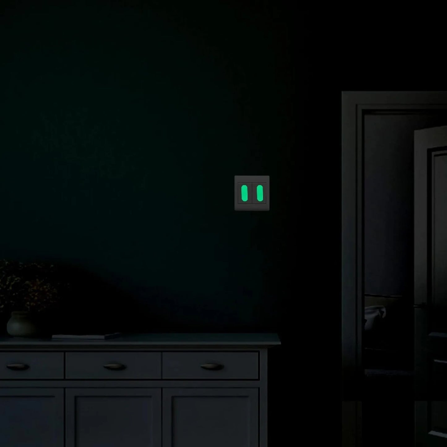 10 Luminous Stickers Reusable Suitable Switches Exit Signs Walls
