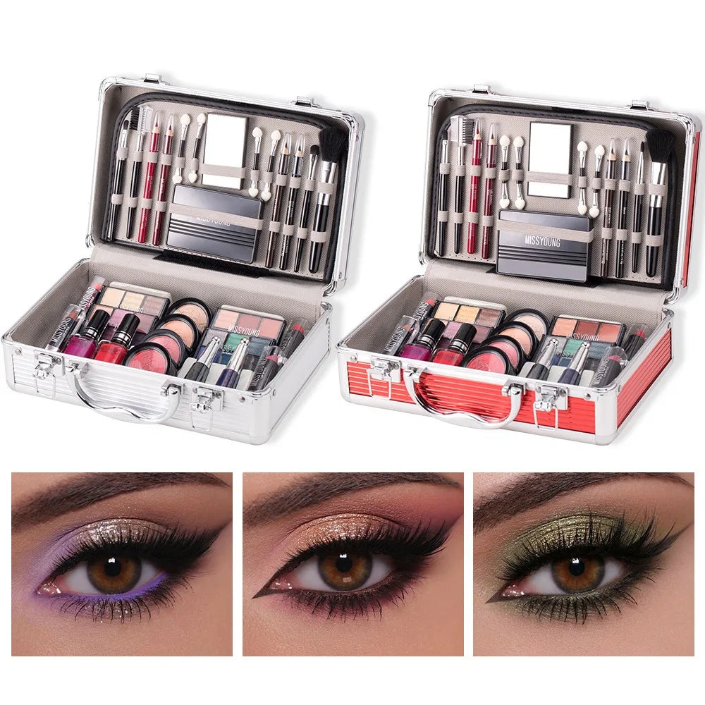 Complete Makeup Gift Set for Women – Full Kit with Eyeshadow & Brushes