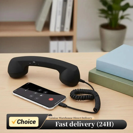 Retro Phone Handset, 2026 New Retro Phone Handset for iPhone&Android, Type-C/Wireless Bluetooth Old Fashioned Telephone Receiver Peaceful Pleasures Health and Wellness