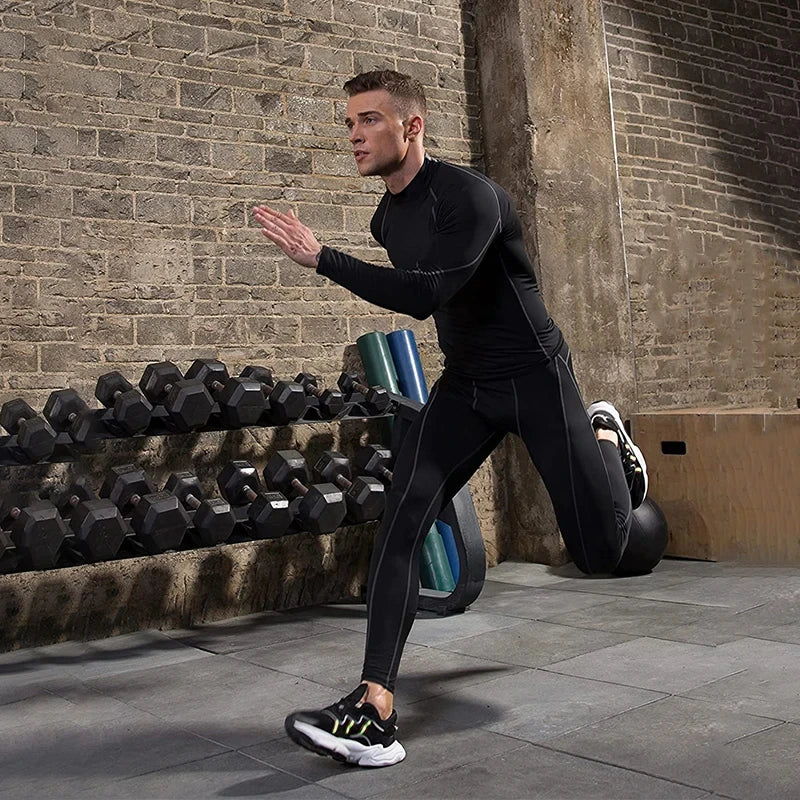 Men's Long Sleeve Compression Gym Shirt | Quick-Dry Sport Top