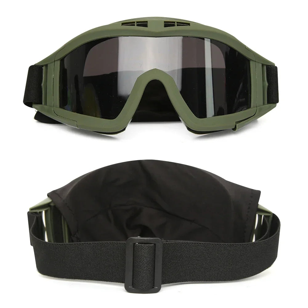 Tactical Goggles 3 Lenses | Windproof Motocross Shooting