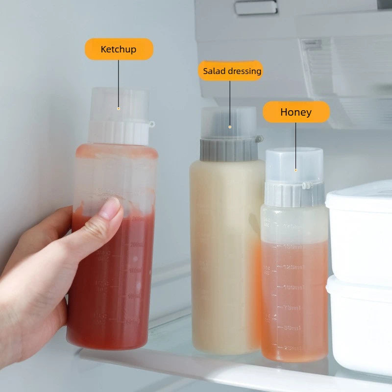 350ml Kitchen Measuring Ketchup Mayonnaise Condiment Squeeze Bottle Cream Honey 5-Hole Seasoning Bottle Sauce Dressing Dispenser Peaceful Pleasures Health and Wellness