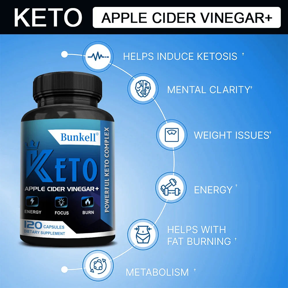 Bunkell KETO+ACV Capsules – BHB Ketones & Apple Cider Vinegar