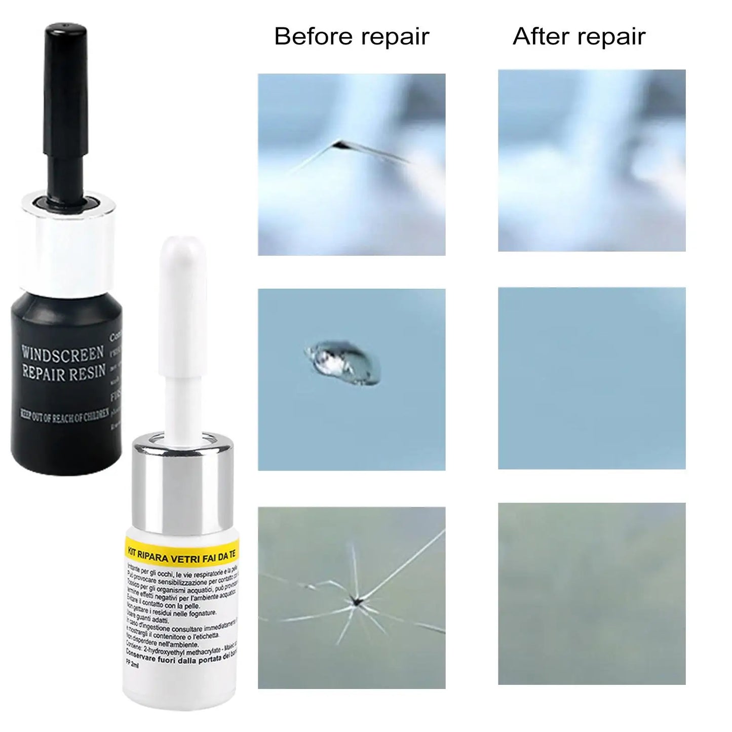 Cracked Glass Repair Car Windshield Cracked Restoration DIY Mobile Phone Screen Repair Fluid Adhesive Glue For Table Glasses Peaceful Pleasures Health and Wellness