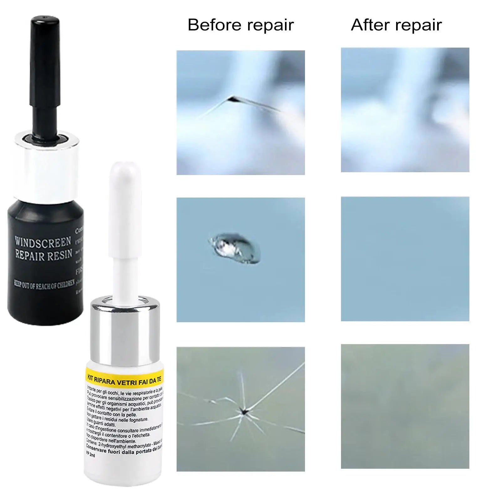 Cracked Glass Repair Car Windshield Cracked Restoration DIY Mobile Phone Screen Repair Fluid Adhesive Glue For Table Glasses Peaceful Pleasures Health and Wellness