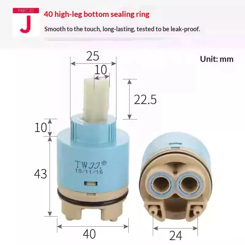 Ceramic Disc Cartridge for Mixer Faucet 35mm & 40mm