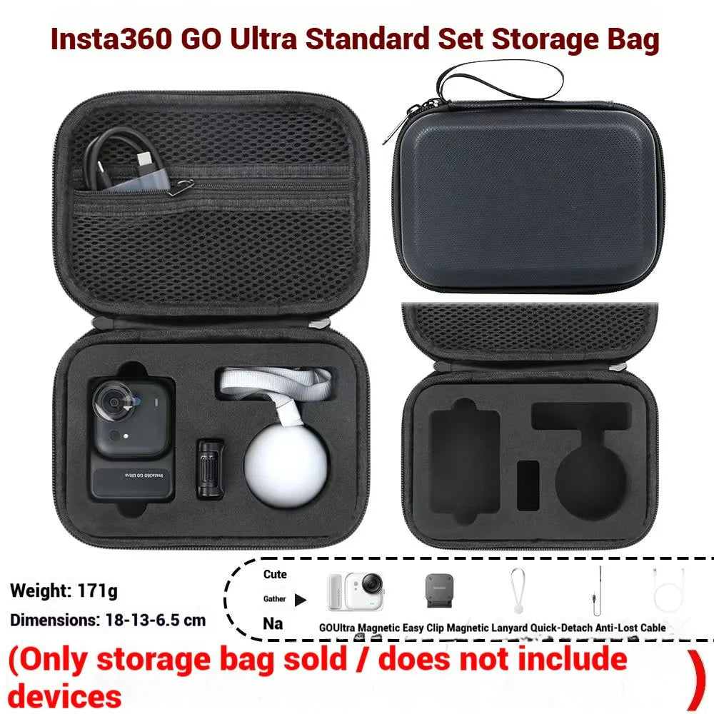 Insta360 GO Ultra Carrying Case | Portable PU Storage Bag