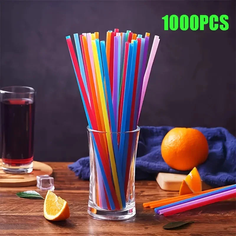 Colorful Flexible Plastic Drinking Straws – Bulk 100–1000 Pack