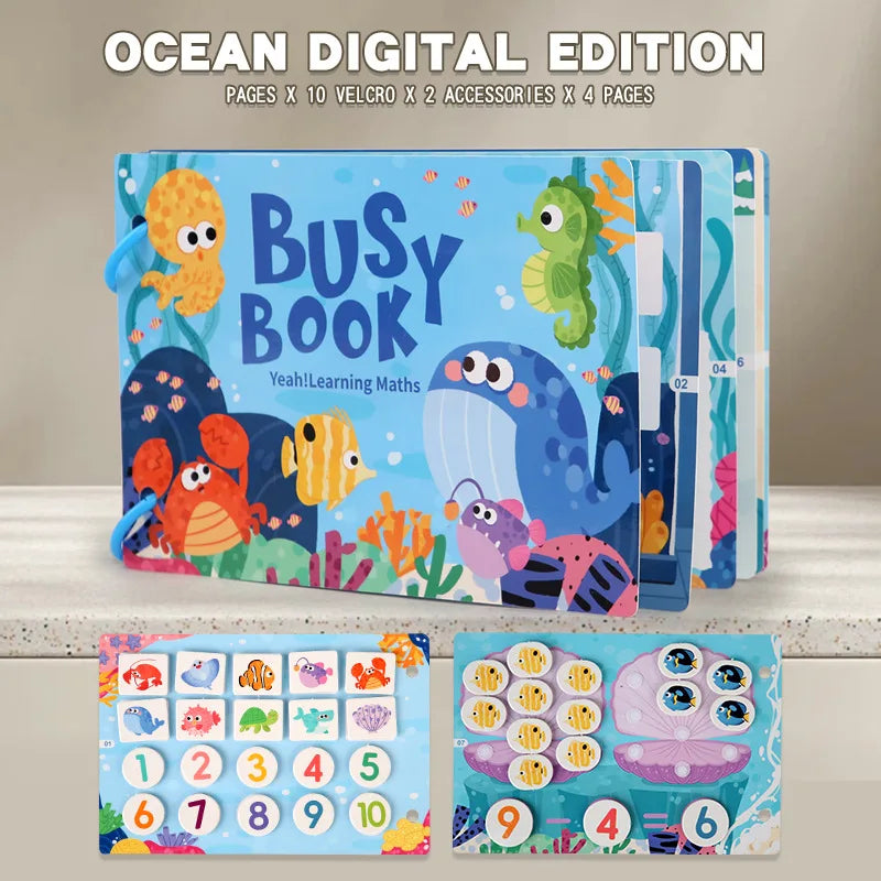 Montessori Busy Book Toddlers 1-3 Year Old Preschool Learning