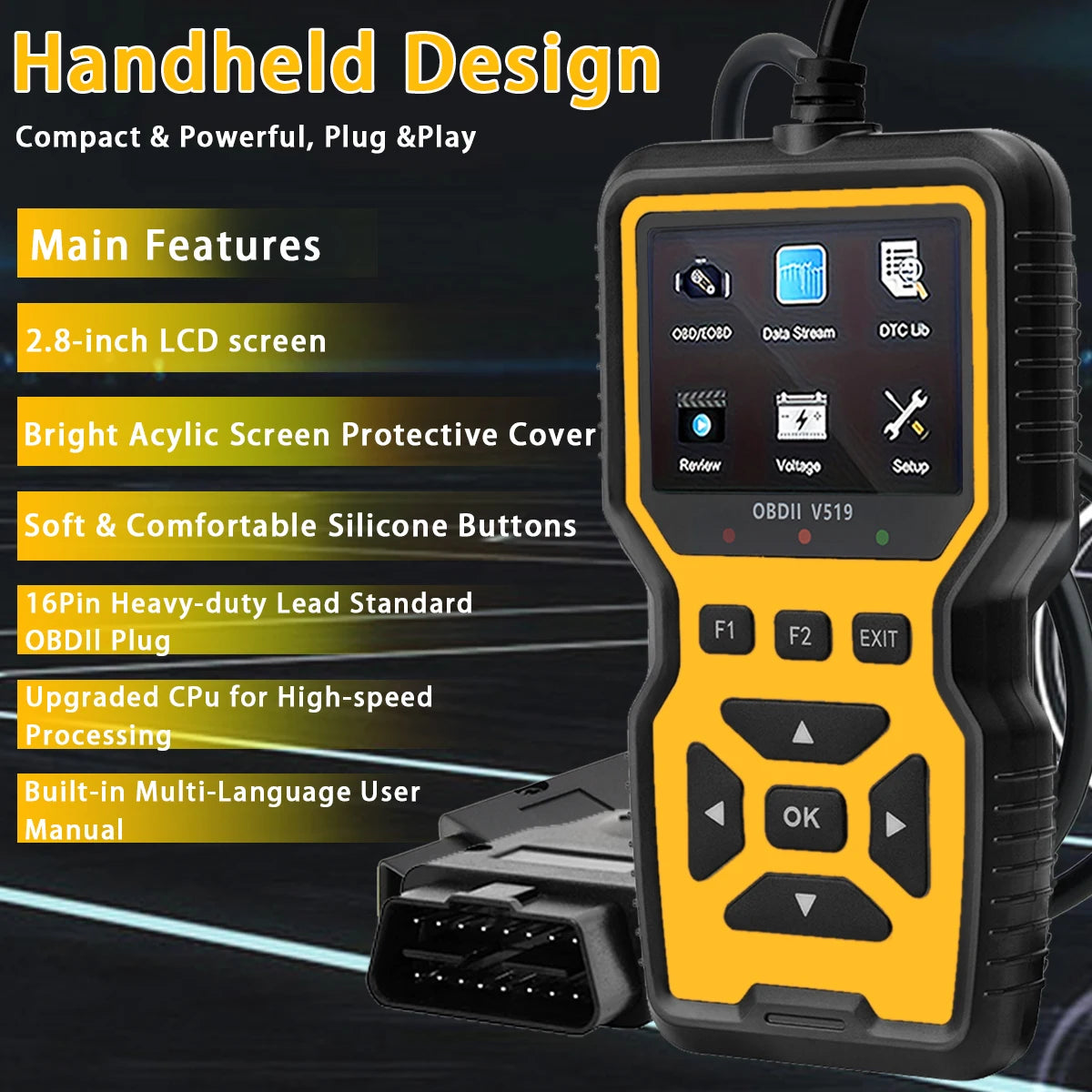 OBD2 Scanner V519 – Car Diagnostic Code Reader & Voltage Tester Peaceful Pleasures Health and Wellness