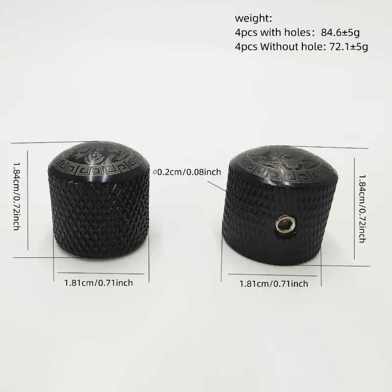 Black Engraved Perforated Non-perforated Knob Switch Cap Electric