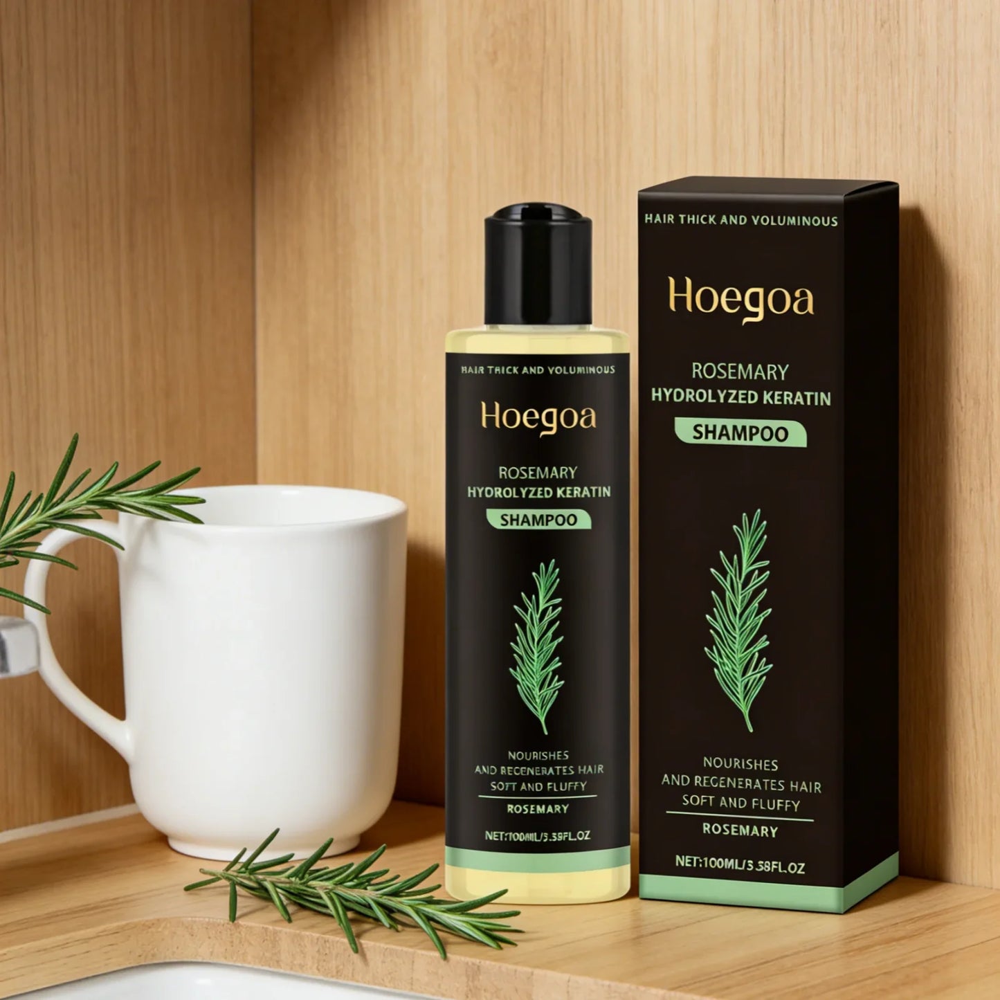 Hoegoa Rosemary Keratin Shampoo – Thicken & Repair Hair