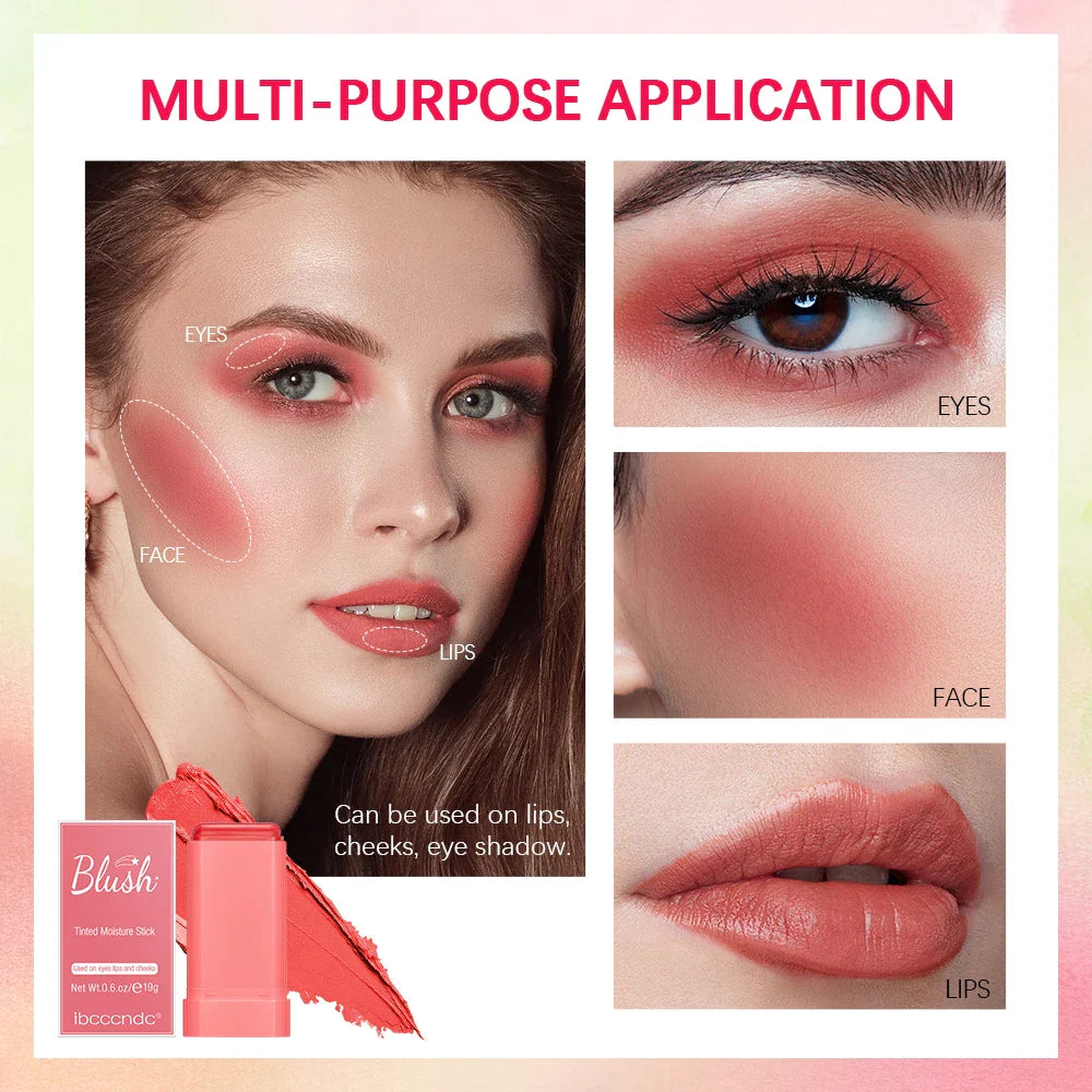 ibcccndc Multi-Use Blush Stick – Long-Lasting Creamy Blusher