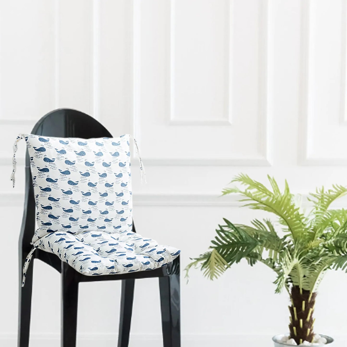 Printed Cotton Chair Cushion – Thick Dining & Home Seat Pad