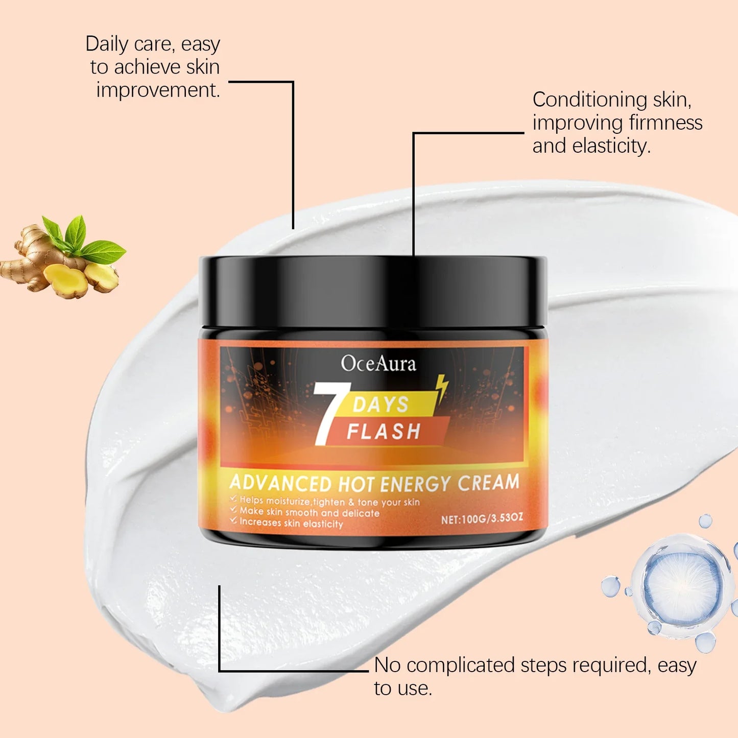 Ginger Body Firming & Slimming Cream – OceAura 100g
