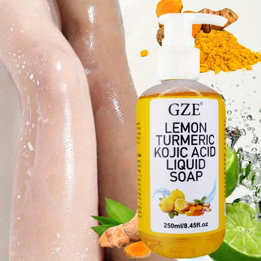 GZE Lemon Turmeric Kojic Acid Brightening Liquid Soap